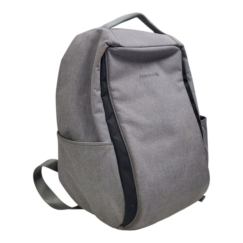 HANKE Backpack Gray Utility Multipurpose Organizer Laptop Travel Bag Zip Pockets